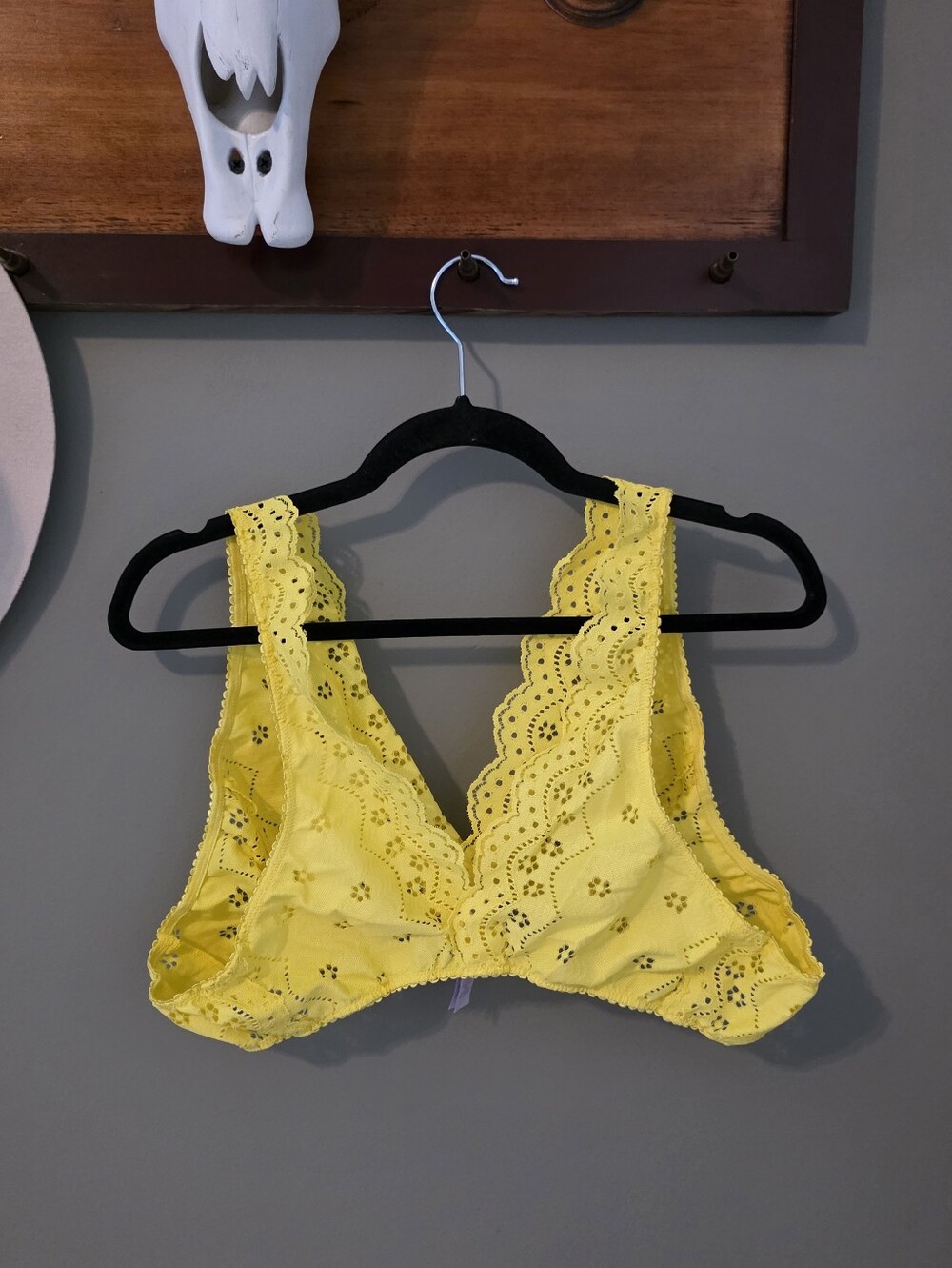 Savage x Fenty Yellow Eyelet Bra 2x